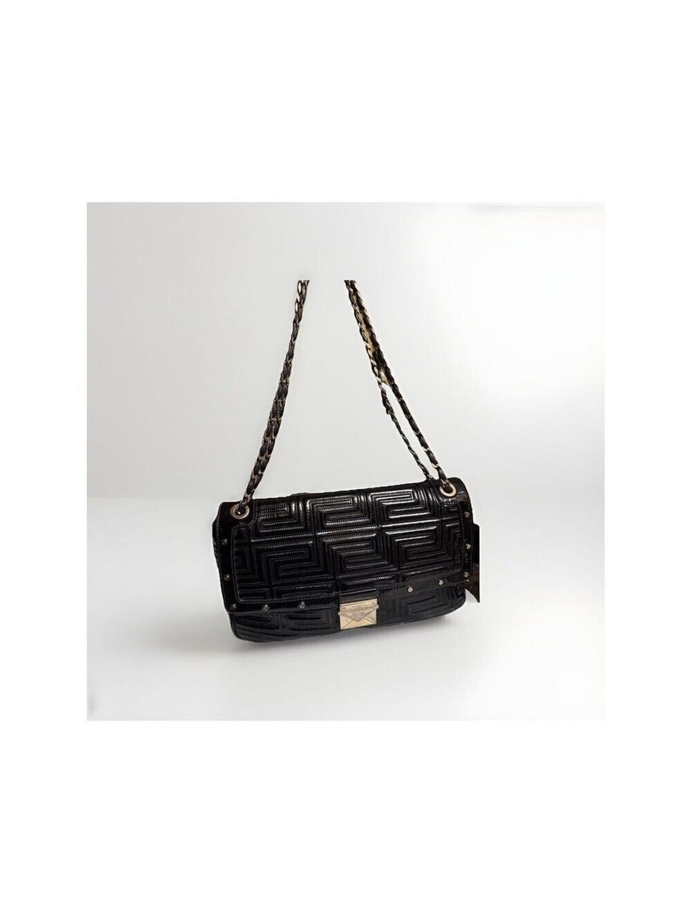 Gianni Versace Quilted Patent Leather Shoulder Bag - Picture 3 of 16